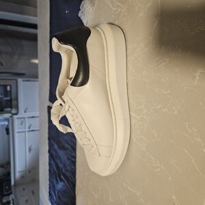 Steve Madden White and Black Sneakers